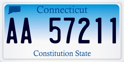 CT license plate AA57211