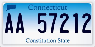 CT license plate AA57212