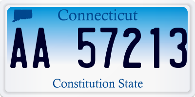 CT license plate AA57213