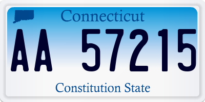 CT license plate AA57215