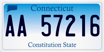 CT license plate AA57216