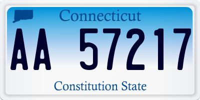 CT license plate AA57217