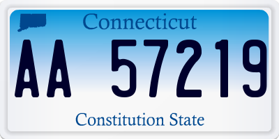 CT license plate AA57219