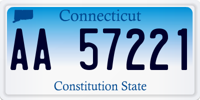 CT license plate AA57221