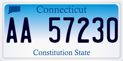 CT license plate AA57230