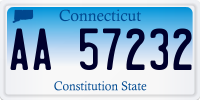 CT license plate AA57232