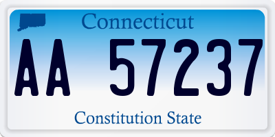 CT license plate AA57237