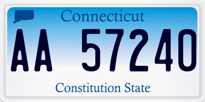 CT license plate AA57240