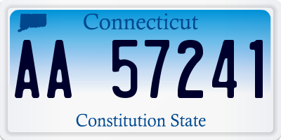 CT license plate AA57241