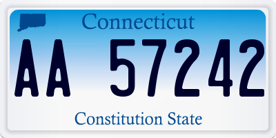 CT license plate AA57242