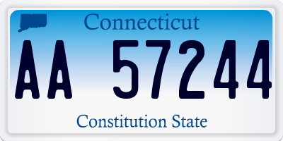 CT license plate AA57244