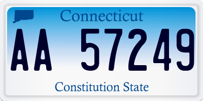 CT license plate AA57249