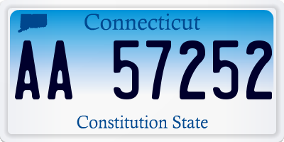 CT license plate AA57252