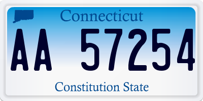 CT license plate AA57254