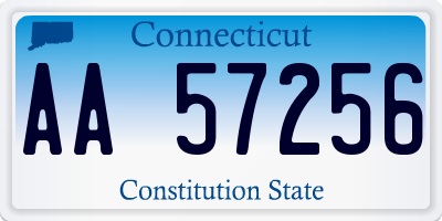 CT license plate AA57256