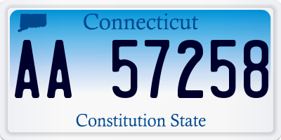 CT license plate AA57258