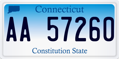 CT license plate AA57260