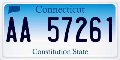 CT license plate AA57261