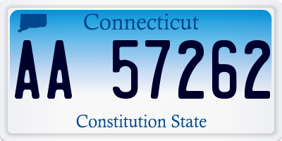 CT license plate AA57262