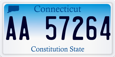 CT license plate AA57264