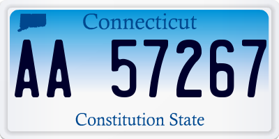 CT license plate AA57267