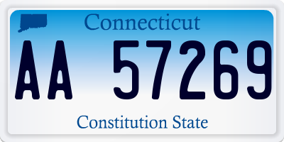 CT license plate AA57269