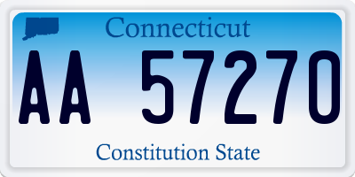 CT license plate AA57270