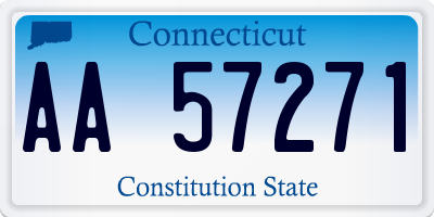 CT license plate AA57271