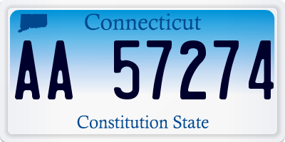 CT license plate AA57274