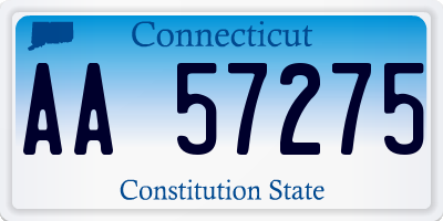 CT license plate AA57275