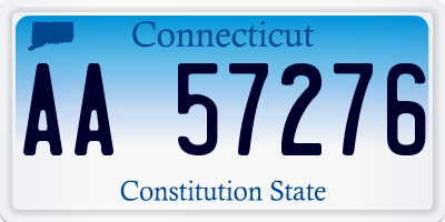 CT license plate AA57276