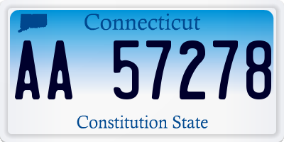 CT license plate AA57278