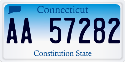 CT license plate AA57282