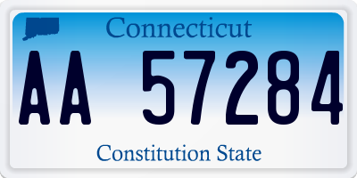 CT license plate AA57284