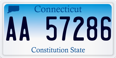 CT license plate AA57286