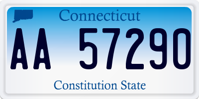 CT license plate AA57290