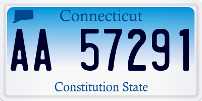 CT license plate AA57291