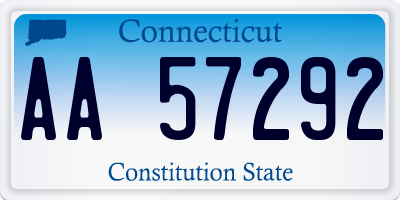 CT license plate AA57292