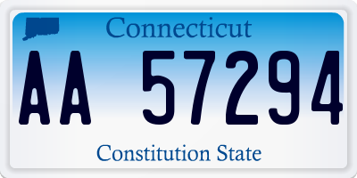 CT license plate AA57294