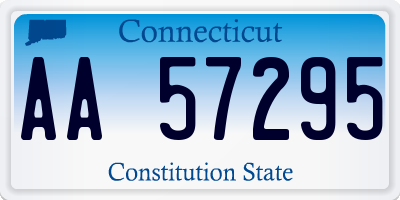 CT license plate AA57295