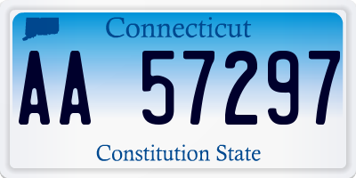 CT license plate AA57297