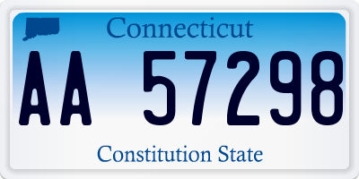 CT license plate AA57298