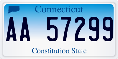 CT license plate AA57299