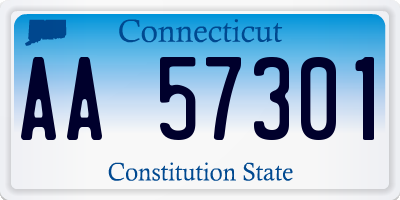 CT license plate AA57301