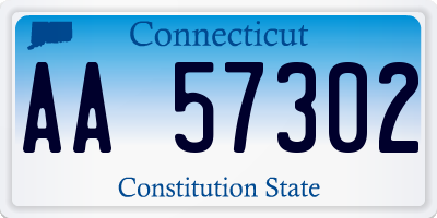 CT license plate AA57302