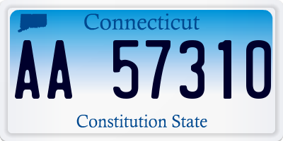 CT license plate AA57310