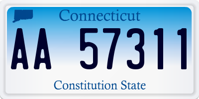 CT license plate AA57311