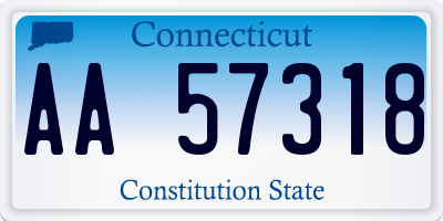 CT license plate AA57318