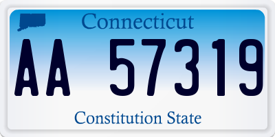 CT license plate AA57319