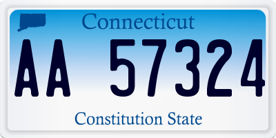 CT license plate AA57324